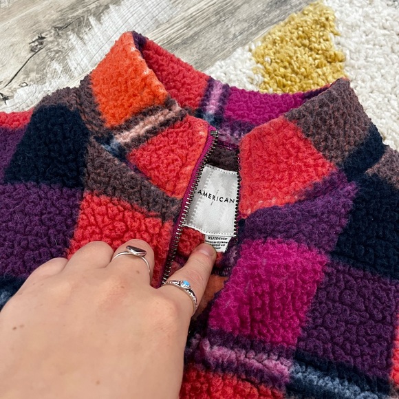 American Eagle Flannel Sweater - Picture 5 of 8